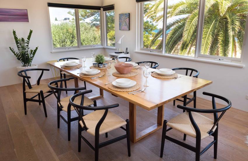 Cottesloe Executive Beach House - Dining Area - holiday accommodation rentals for short term stays in Perth