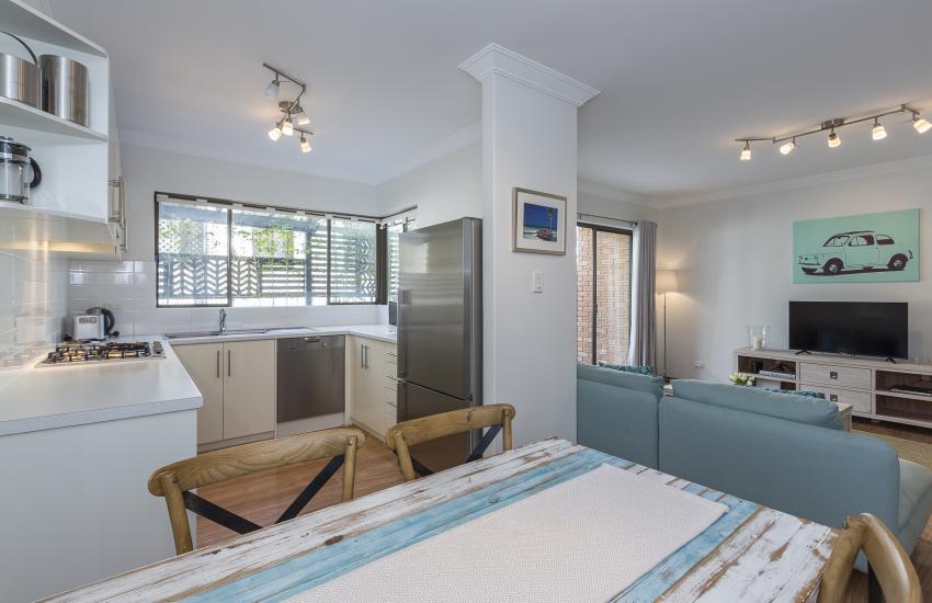 The Sea Salt Abode - Open Plan Living Area - Cottesloe Short Stay Accommodation Holiday Rental Perth