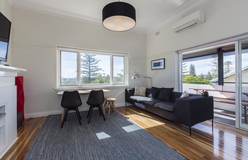 Cottesloe Beach Deluxe Apartment - Lounge Room - holiday accommodation rentals for short term stays in Perth