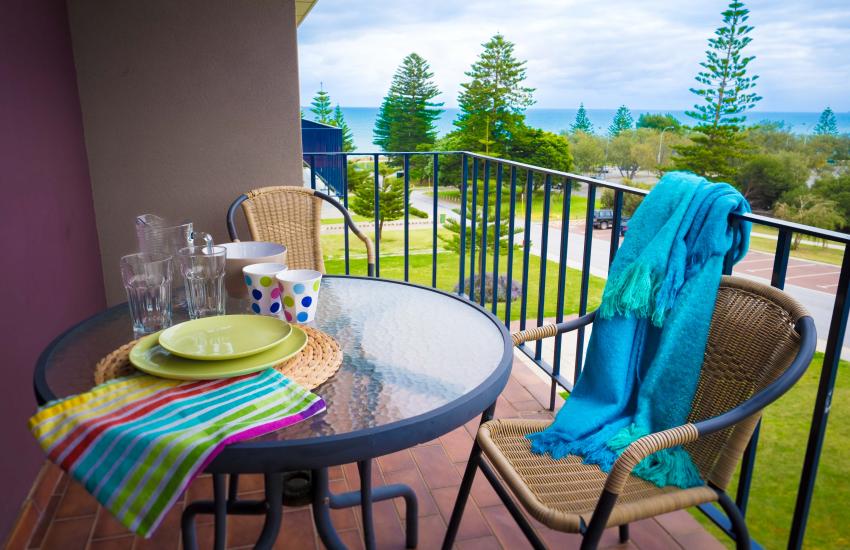 Cottesloe Sea Bliss Apartment  - Balcony - holiday accommodation rentals for short term stays in Perth